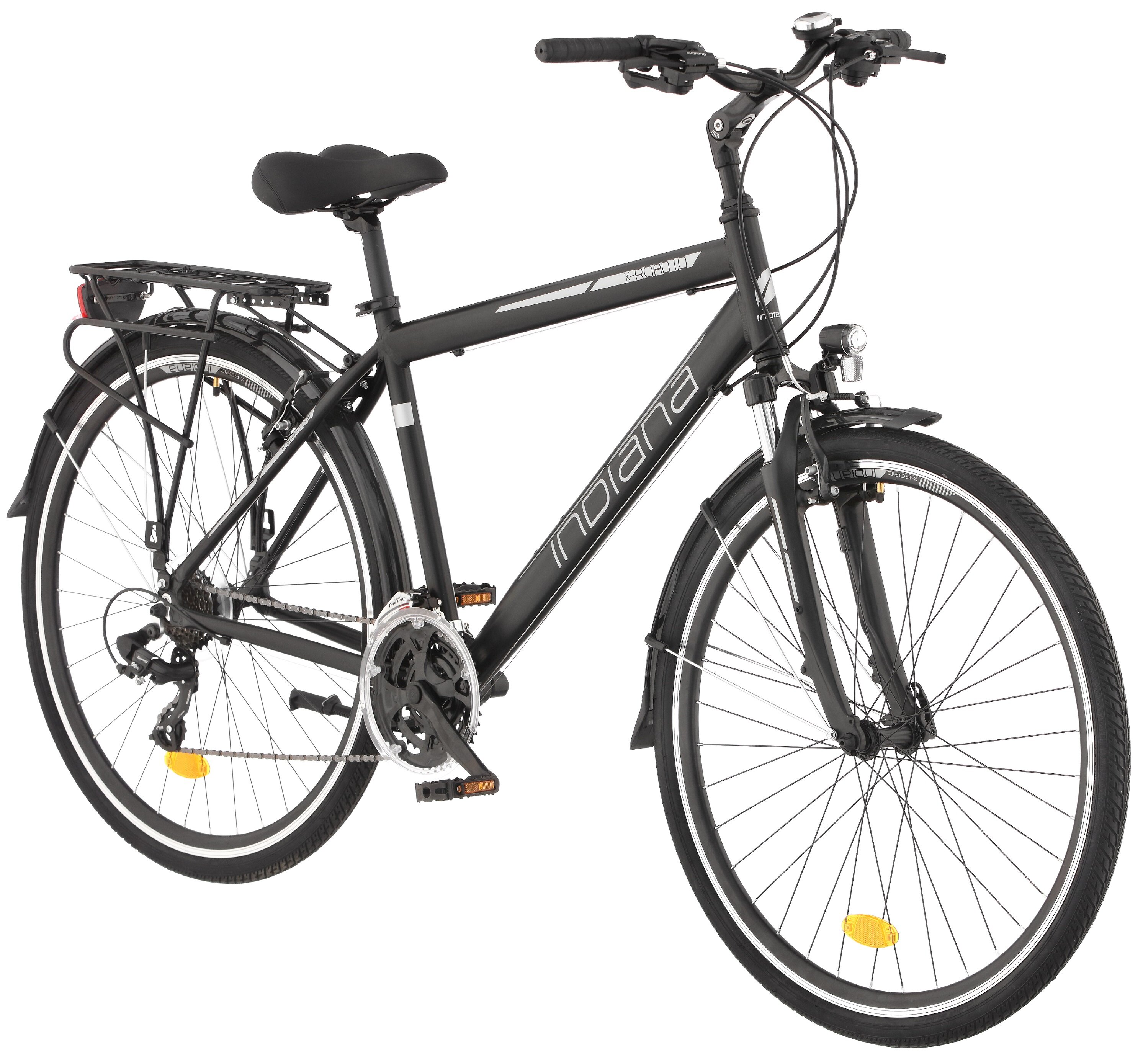 INDIANA X-Road 1.0 M21 28 cali męski Czarny Rower trekkingowy - niskie ...