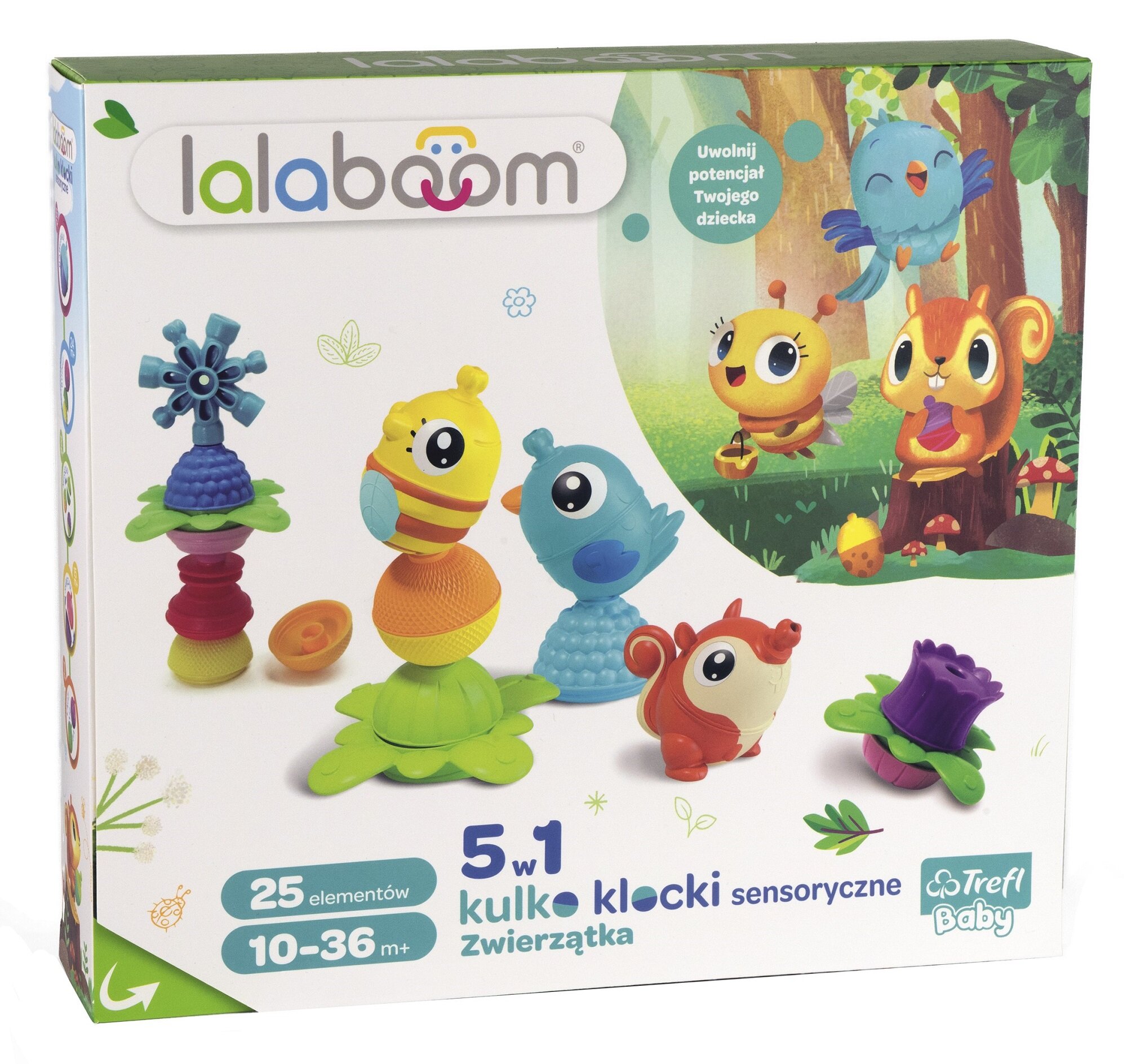 Trefl Lalaboom Sensorik-Bausteine – 36 Teile, Für Kinder Ab 10 Monaten, Fördert Motorik & Kreativität