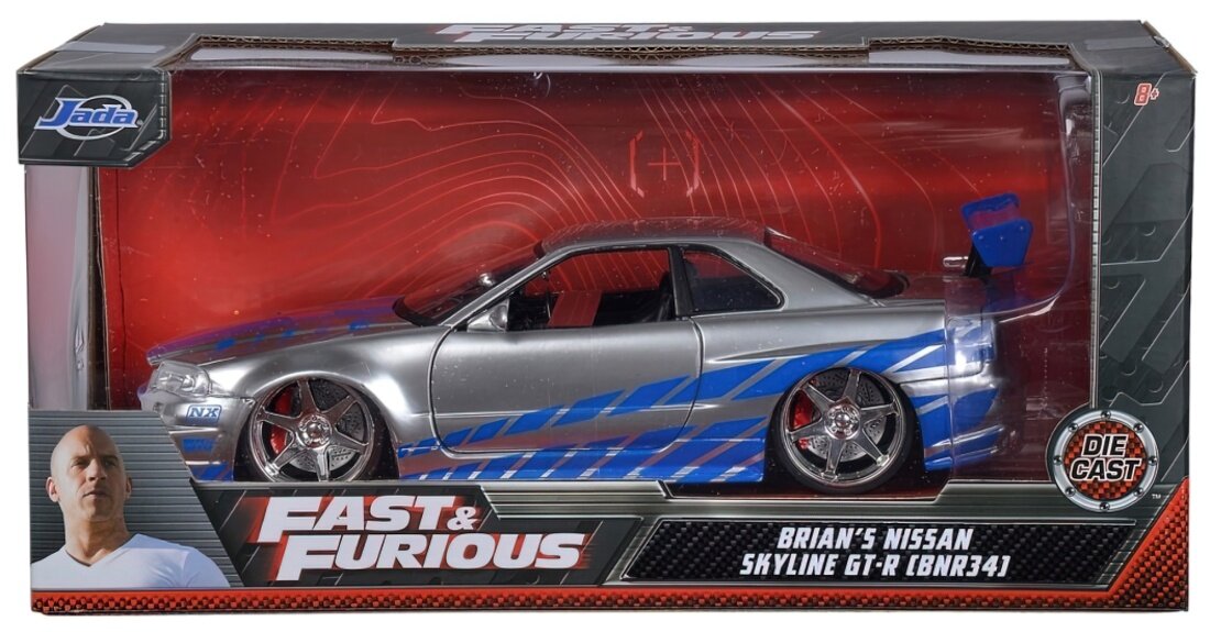 Jada Toys Fast & Furious 2002 Nissan Skyline 1:24 253203044 pas cher
