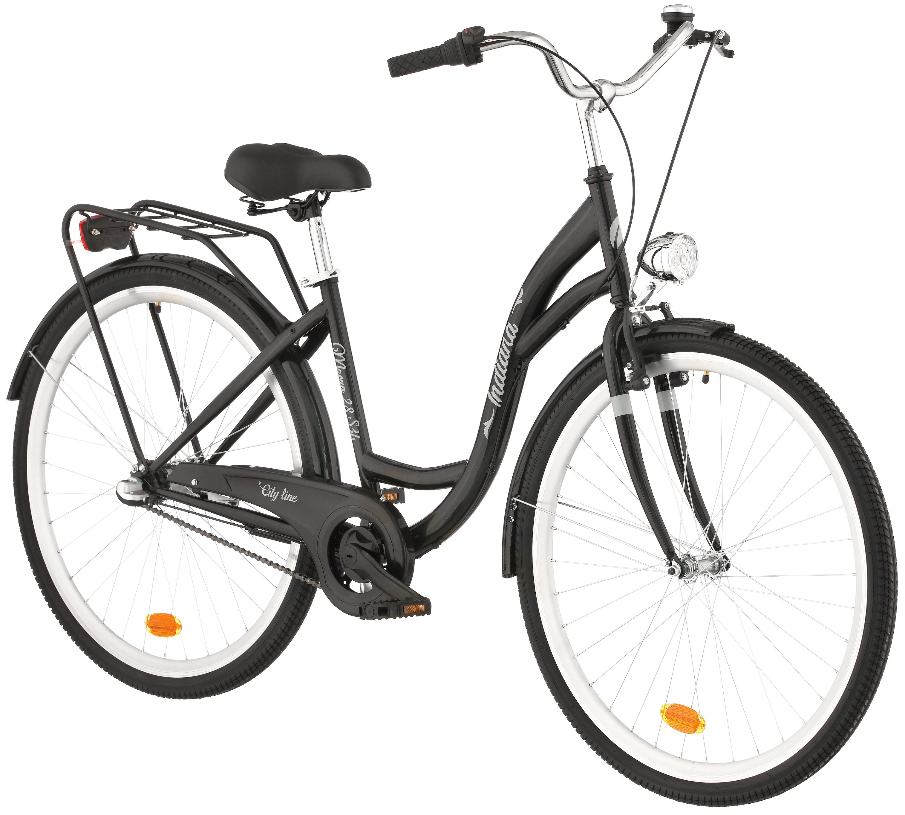 INDIANA Moena S3B 28 cali damski Czarny Rower miejski niskie ceny i