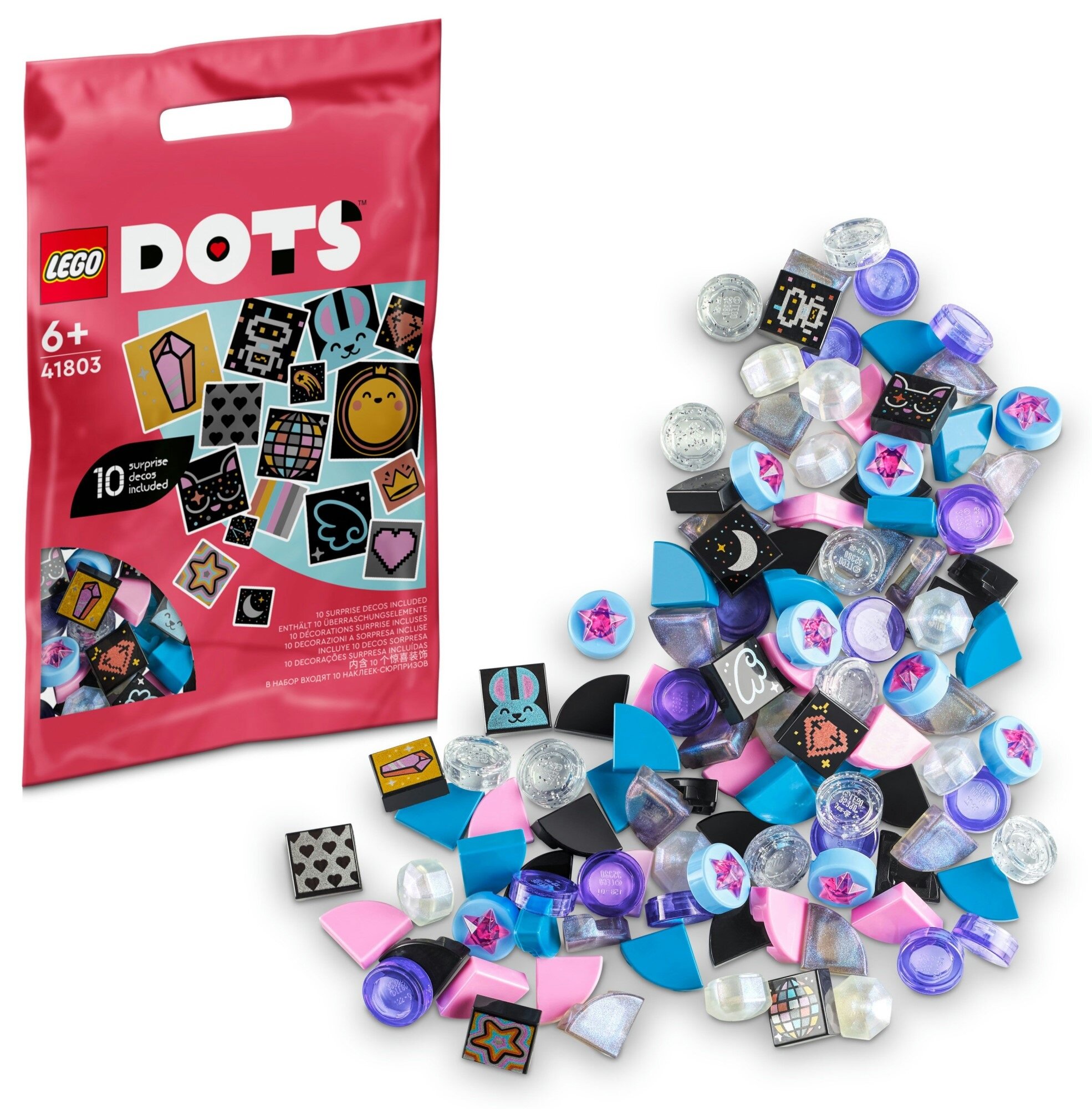 LEGO Dots Dodatki DOTS seria 8, błyskotki 41803 niskie ceny i