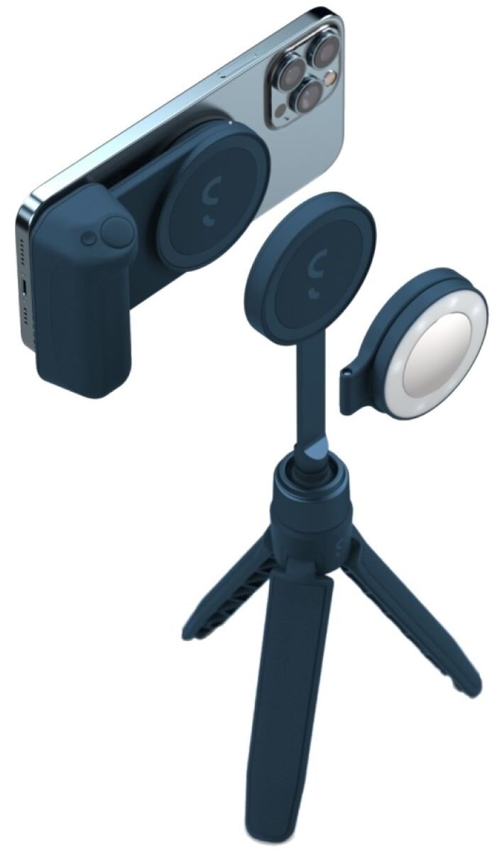 Uchwyt selfie SHIFTCAM SnapGrip Creator Kit 3200mAh MagSafe Niebieski - niskie  ceny i opinie w Media Expert