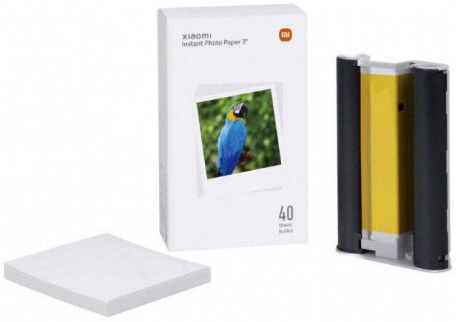 Papier Photo Xiaomi Instant Photo Paper 3" - Lot De 40 Feuilles - Compatible Imprimante 1S