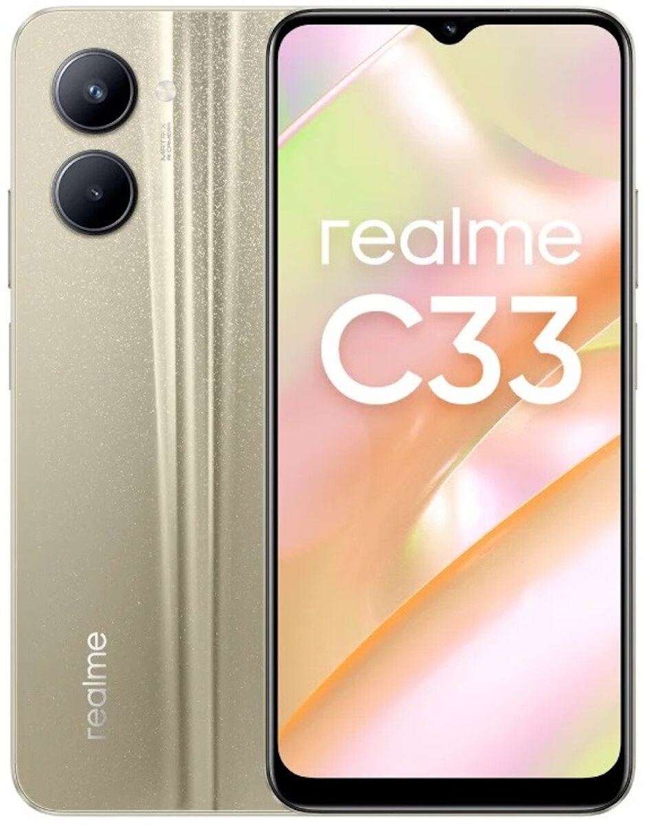 REALME C33 4/64GB 6.5" Złoty + Zabezpieczenie ekranu Smartfon - niskie ...