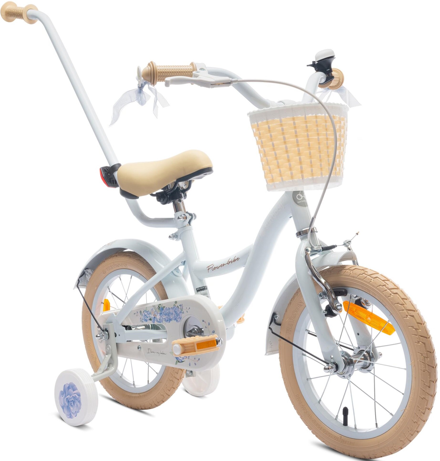 SUN BABY Flower 14 cali dla dziewczynki Niebieski Rower dziecięcy ...