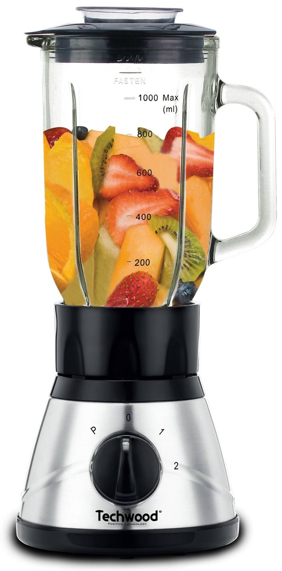 Techwood Blender 500W 1.5L Rose Gold TBLI-381 - Corps Inox, Fonction Glace Pilée Et Couteau 6 Lames