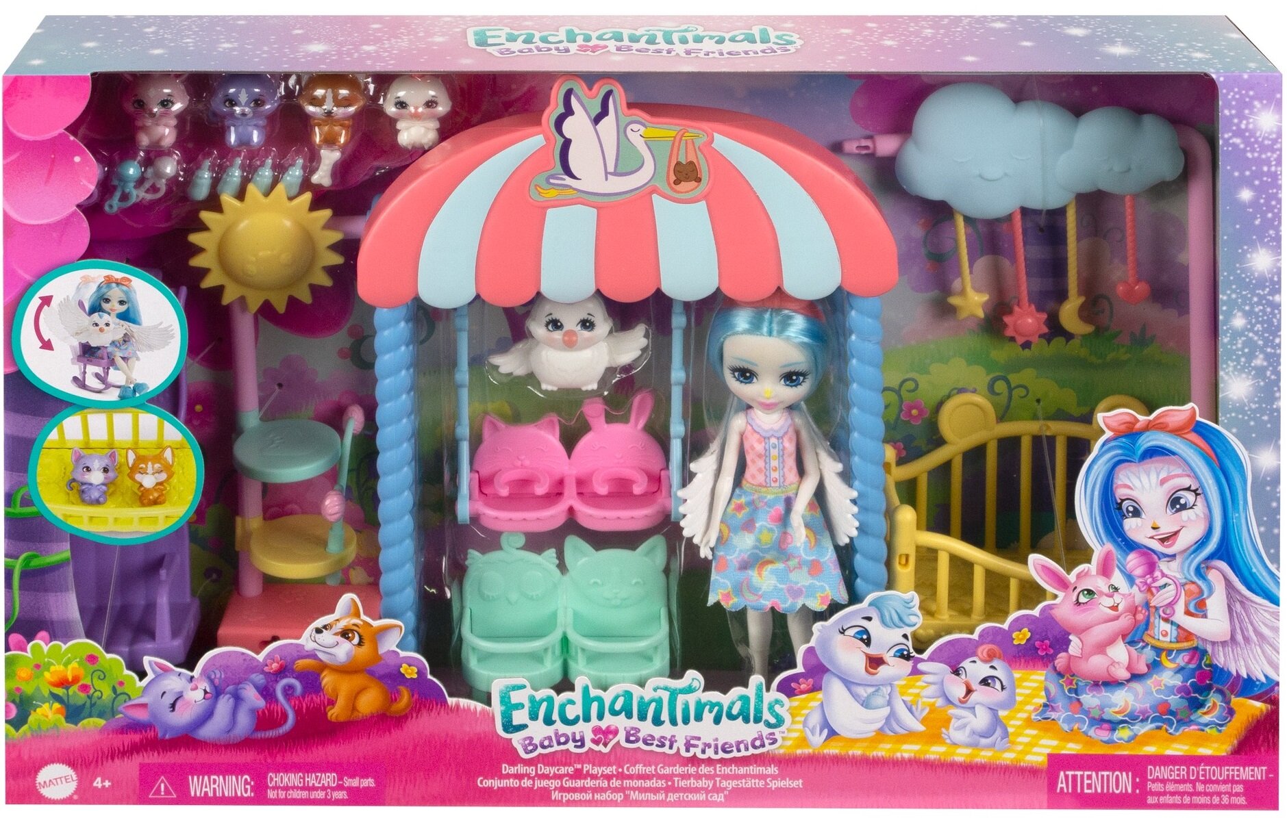 Enchantimals Baby Best Friends Żłobek zwierzątek HLH23 Lalka - niskie ...