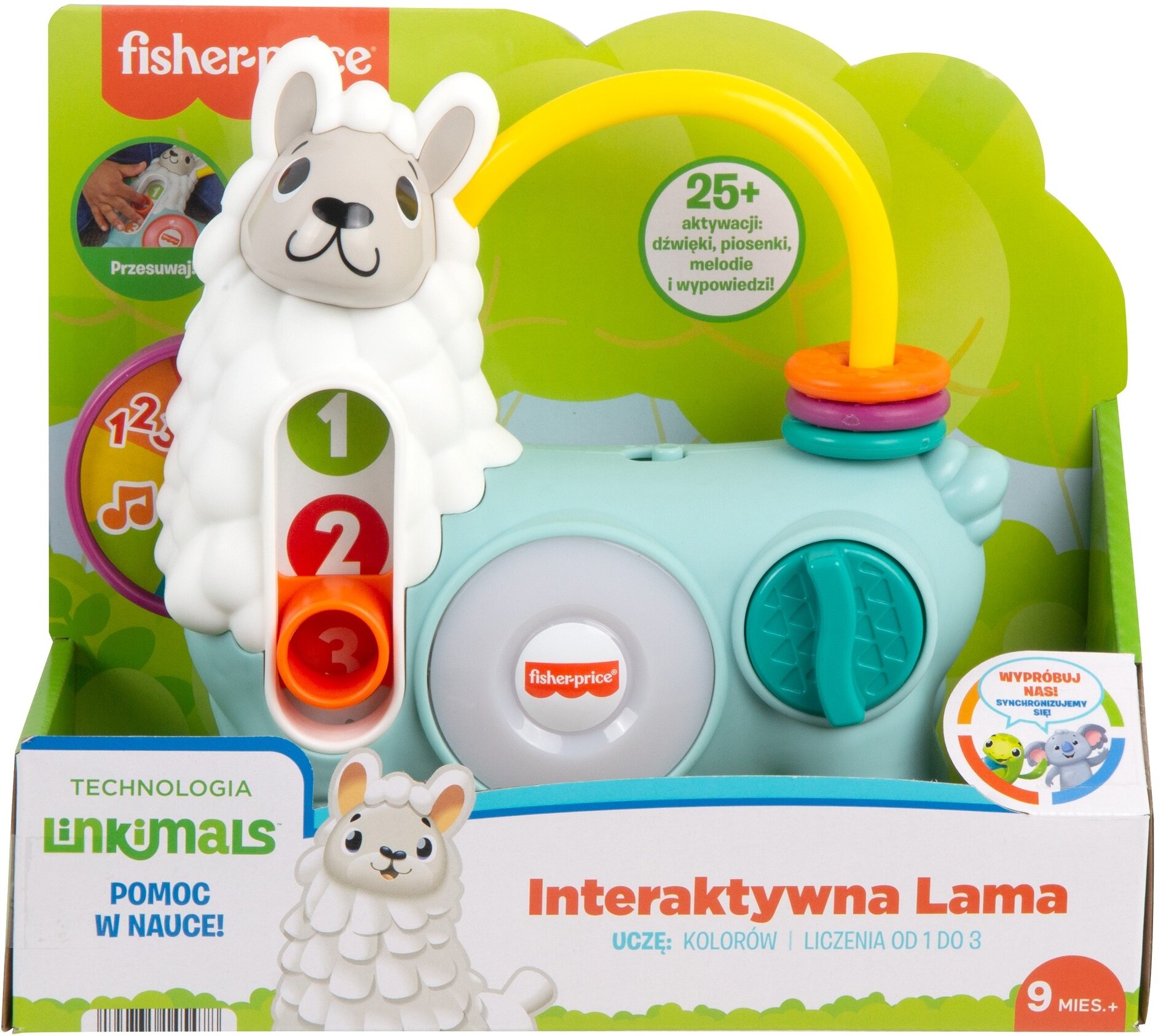 FISHER PRICE Linkimals Lama 123 HNM86 Zabawka interaktywna - niskie ...