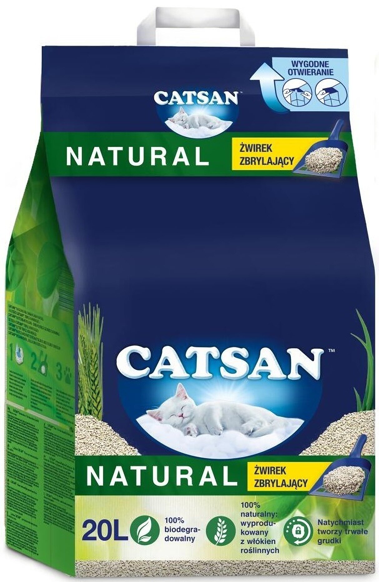 CATSAN Natural 20 L Żwirek dla kota niskie ceny i opinie w Media Expert