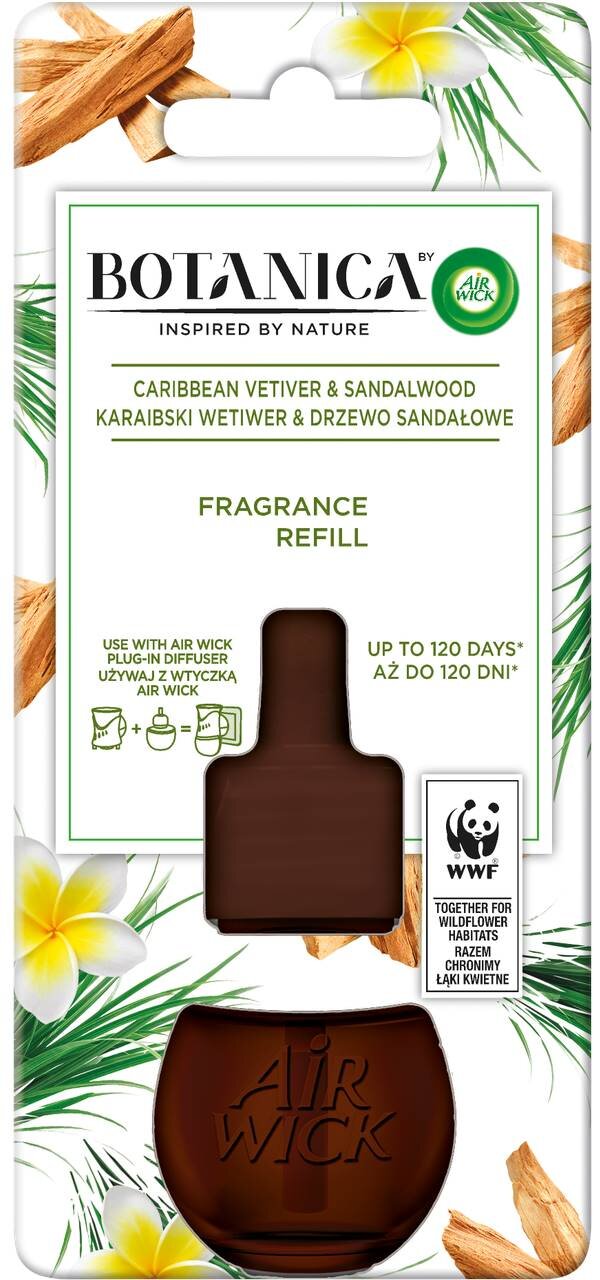 AIR WICK Botanica Karaibski Wetiwer & Drzewo Sandałowe 19 ml Wkład do
