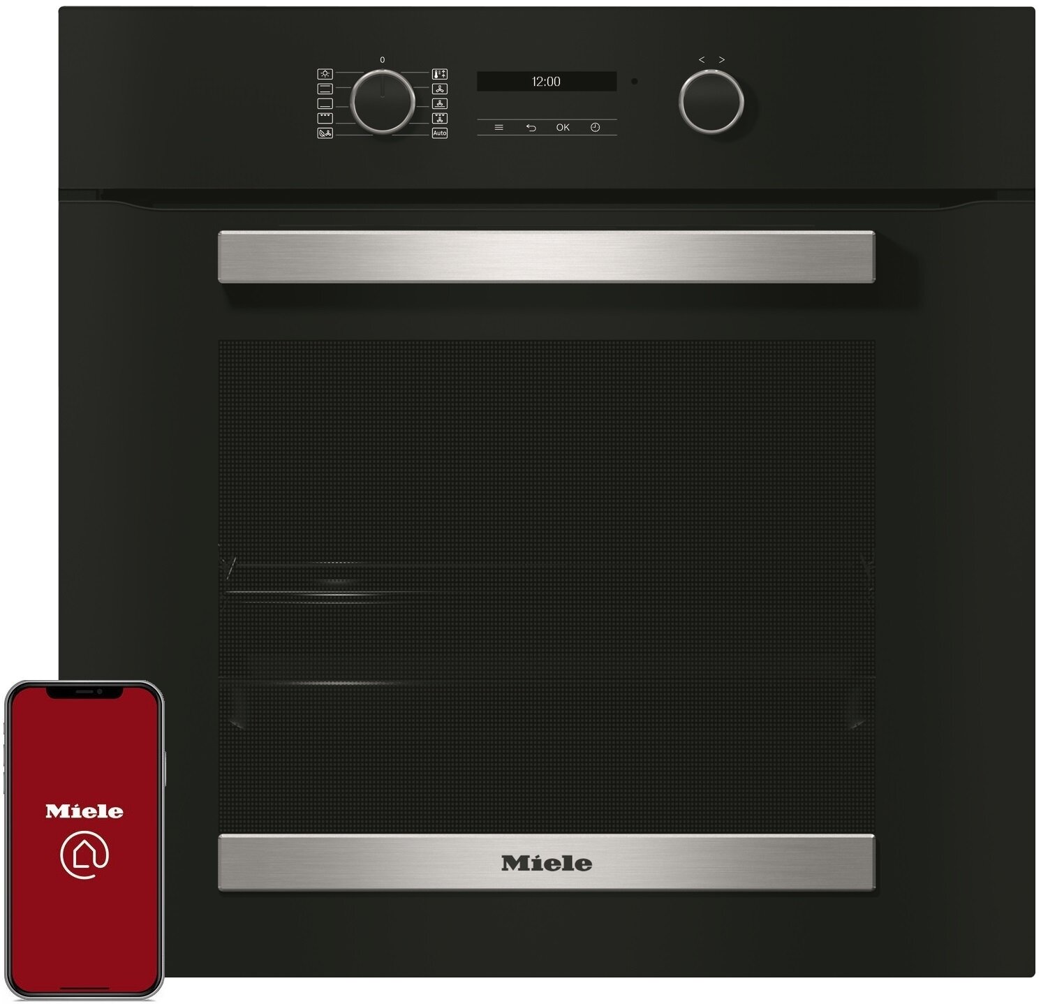 MIELE H 2465 B Elektryczny Czarnostalowy A+ Piekarnik niskie ceny i