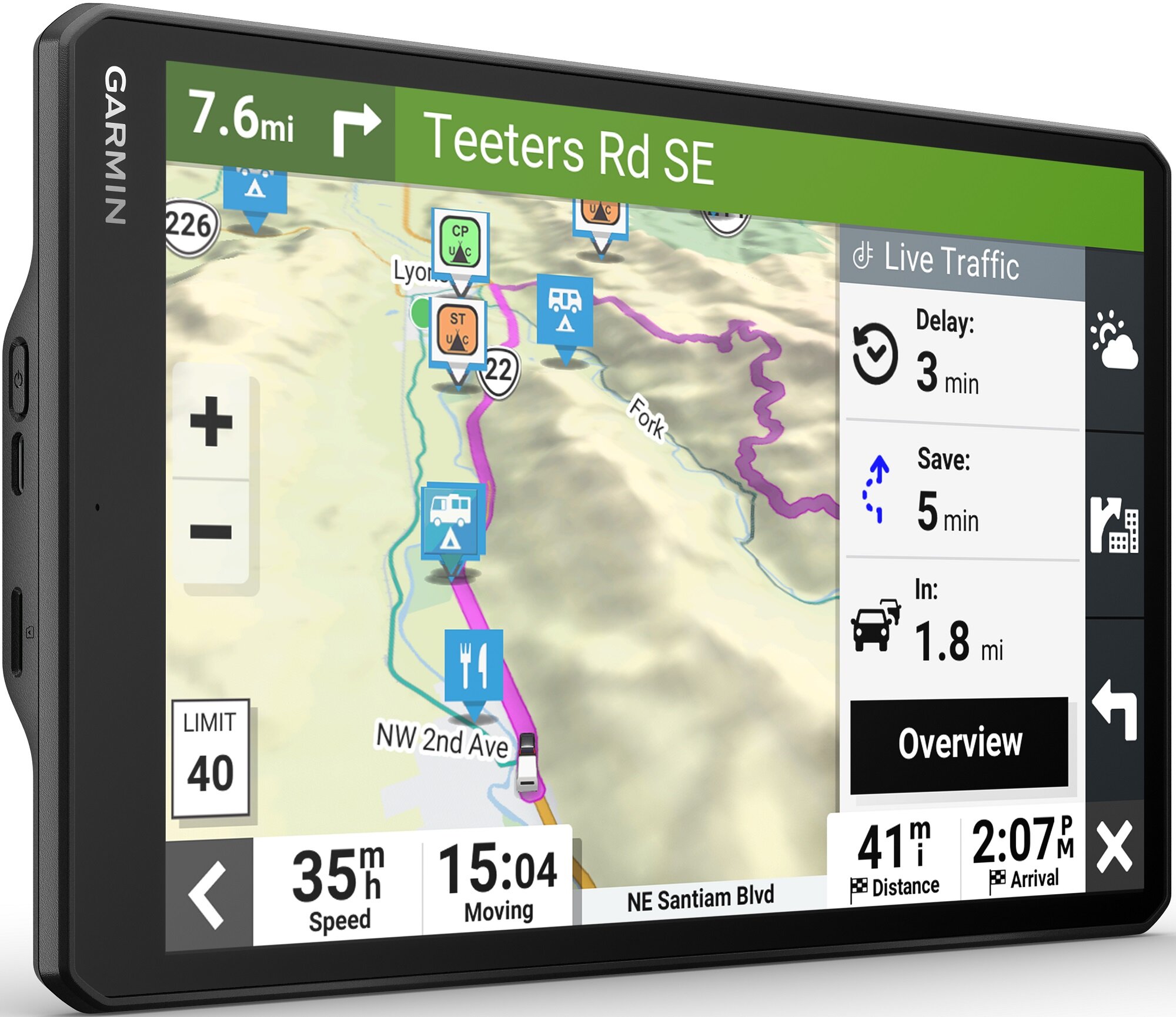 Étui Rigide Lebakort Pour Garmin Camper 1090 / 1095 / 895 / 890 MT-D + DriveSmart 86 – Protection Choc, Poussière Et Eau – Housse GPS Camping-Car 8-10 Pouces