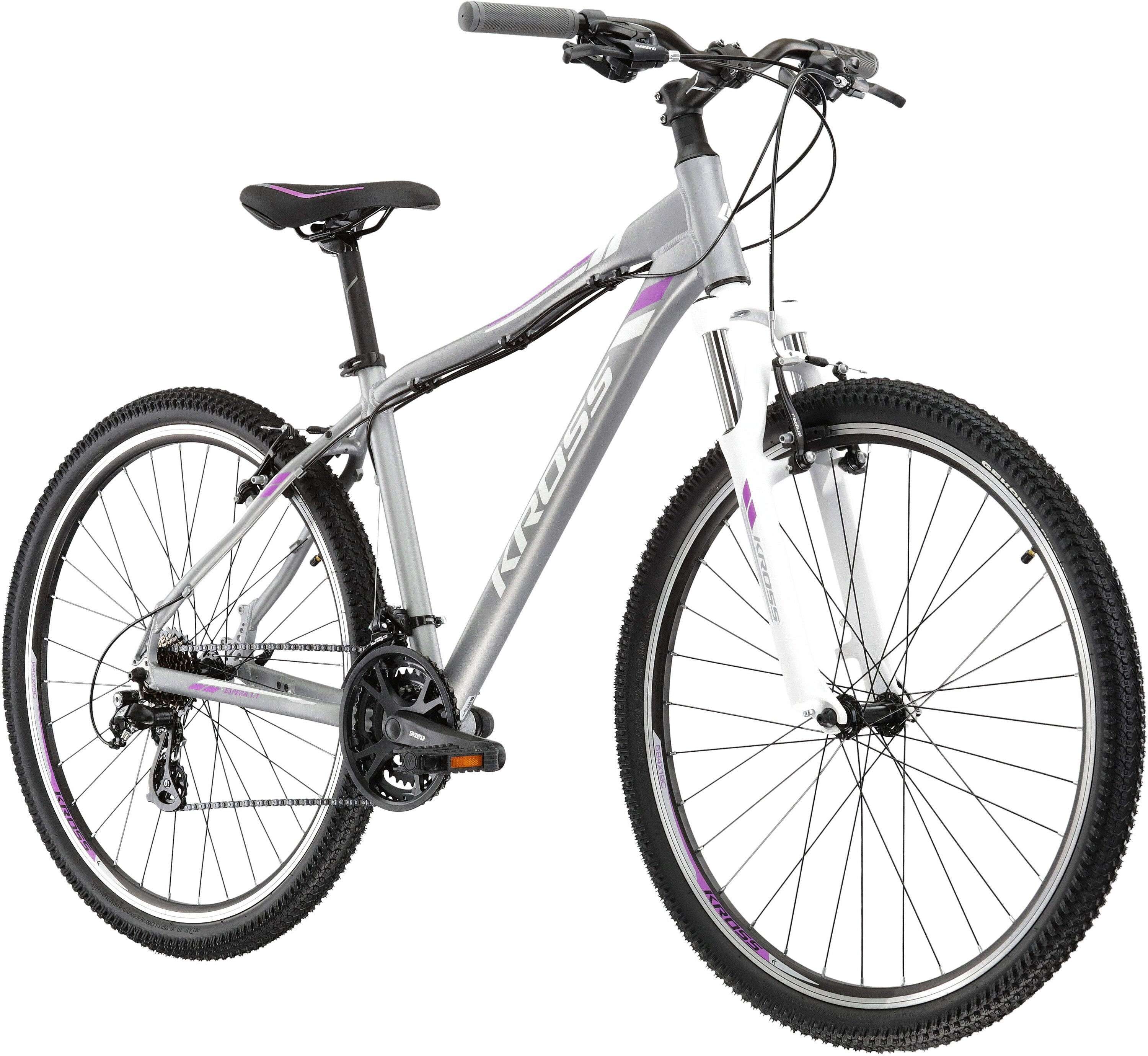 KROSS Espera 1.1 D17 27.5 cala damski Srebrny Rower górski MTB niskie