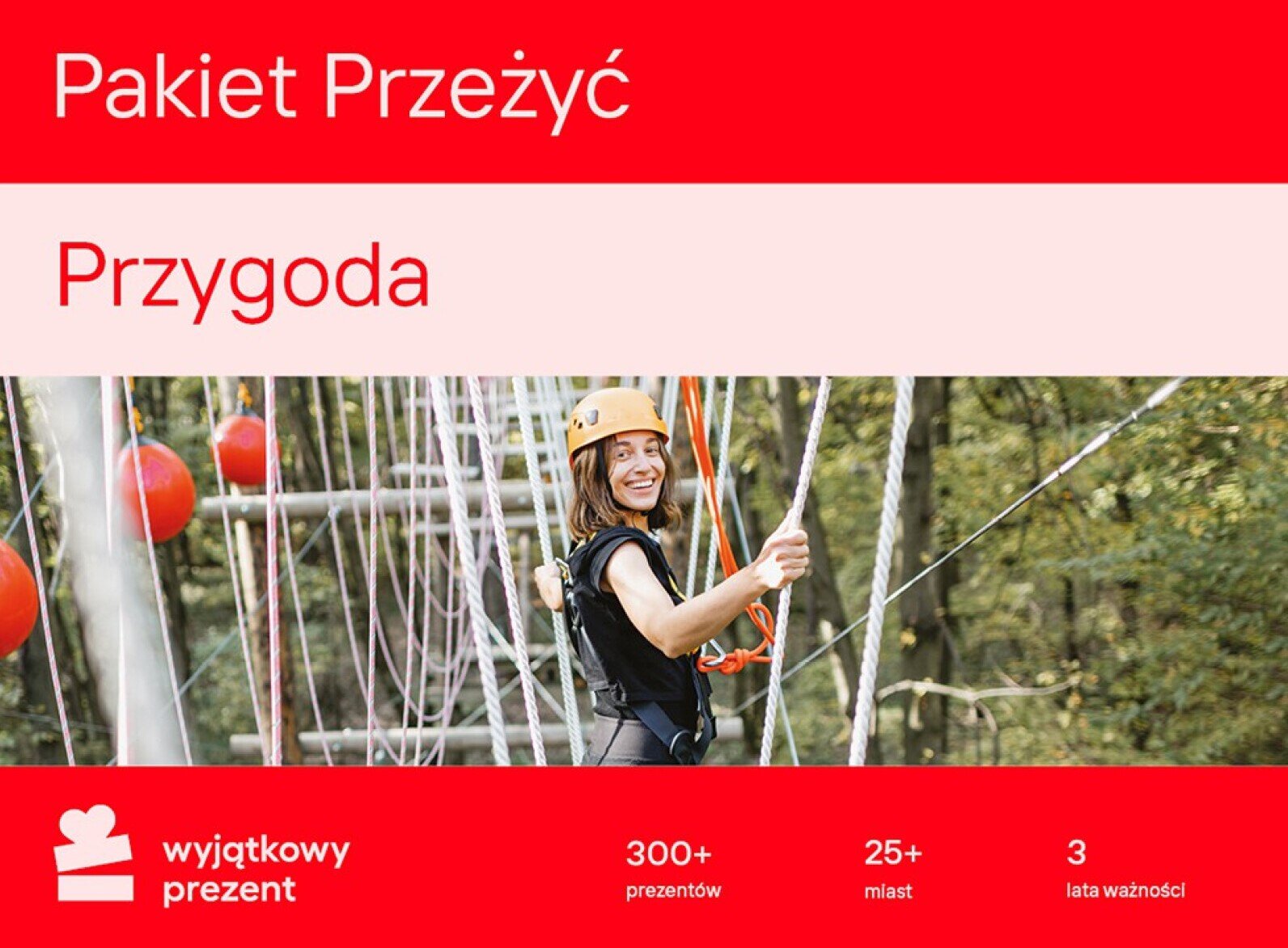 WYJĄTKOWY PREZENT Pakiet Przeżyć Przygoda Karta podarunkowa niskie