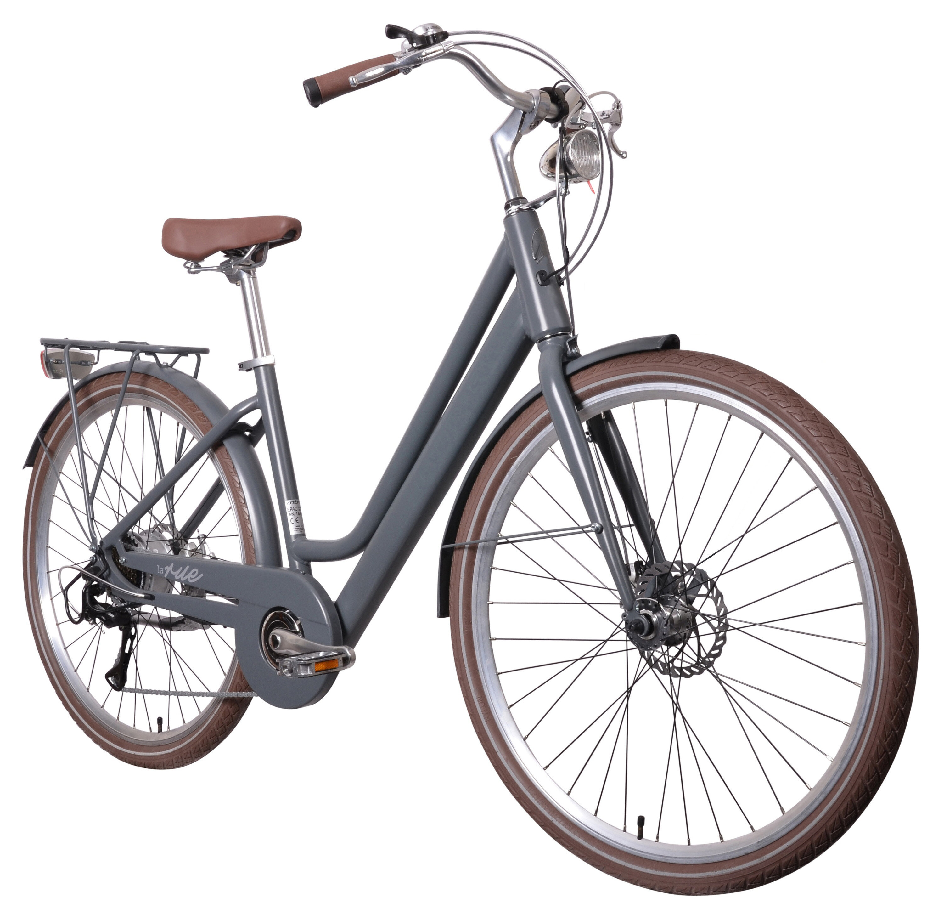 INDIANA La Rue D18 28 cali damski Szary mat Rower elektryczny niskie