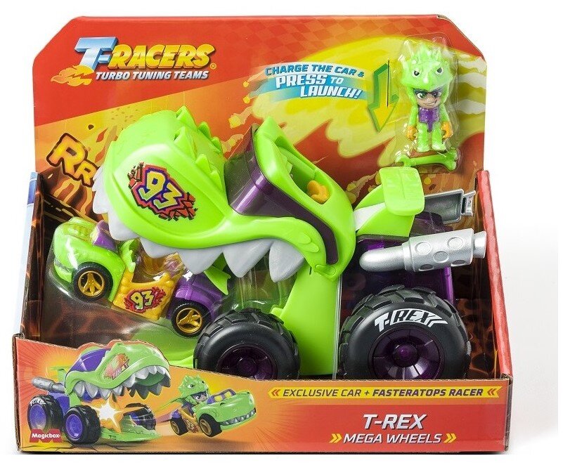MAGIC BOX T-Racers Mega Wheels T-Rex PTRSP116IN20 Samochód - niskie ...