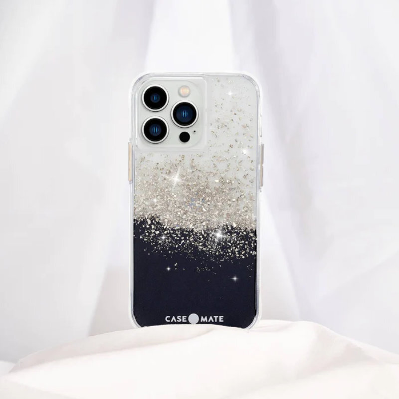 スマホアクセサリー iPhone用ケース Etui CASE-MATE Karat do Apple iPhone 13 Pro Czarno-złoty