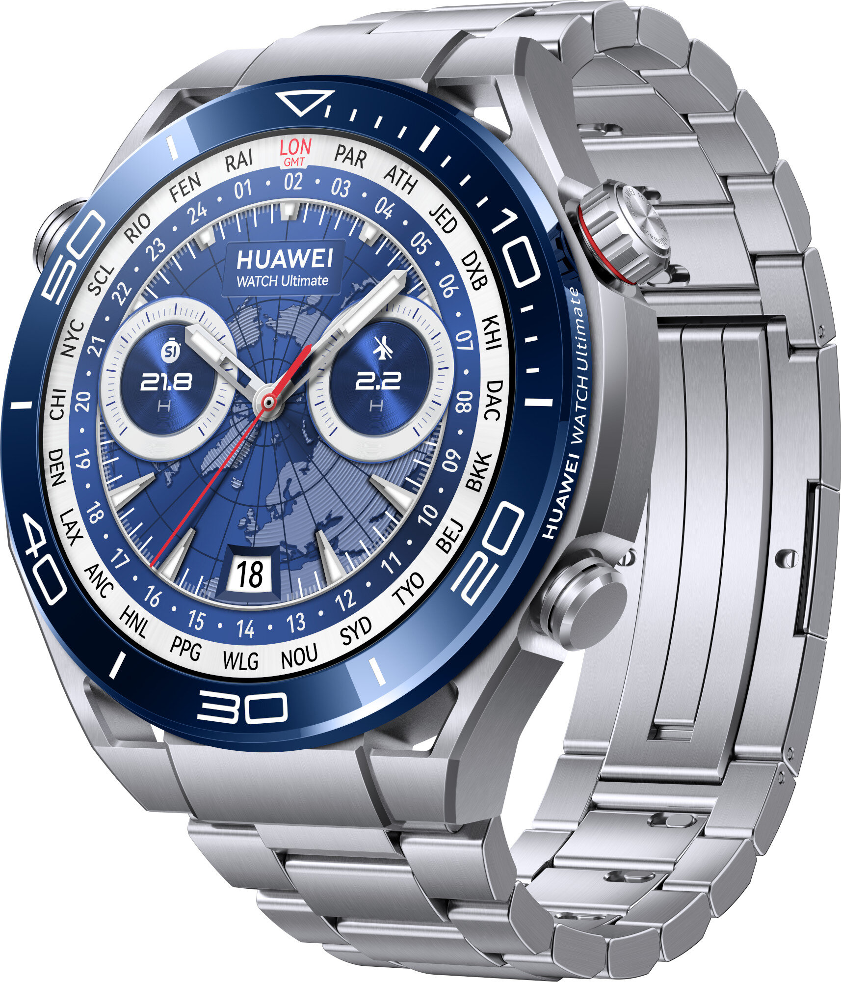 HUAWEI Watch Ultimate Niebieski Smartwatch niskie ceny i opinie