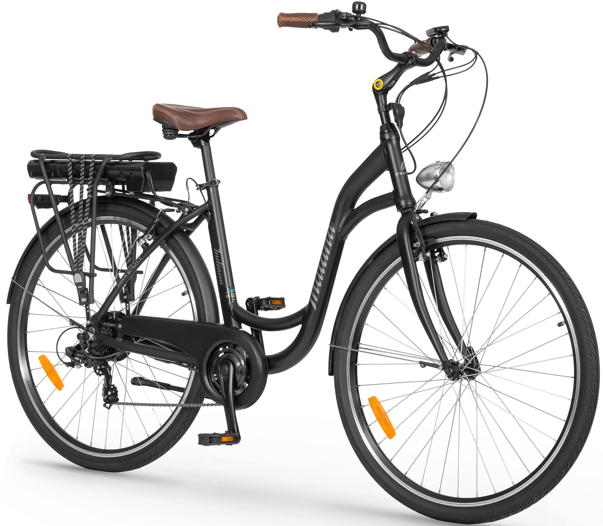 INDIANA E-City D17 28 cali damski Czarny Rower elektryczny - niskie ...