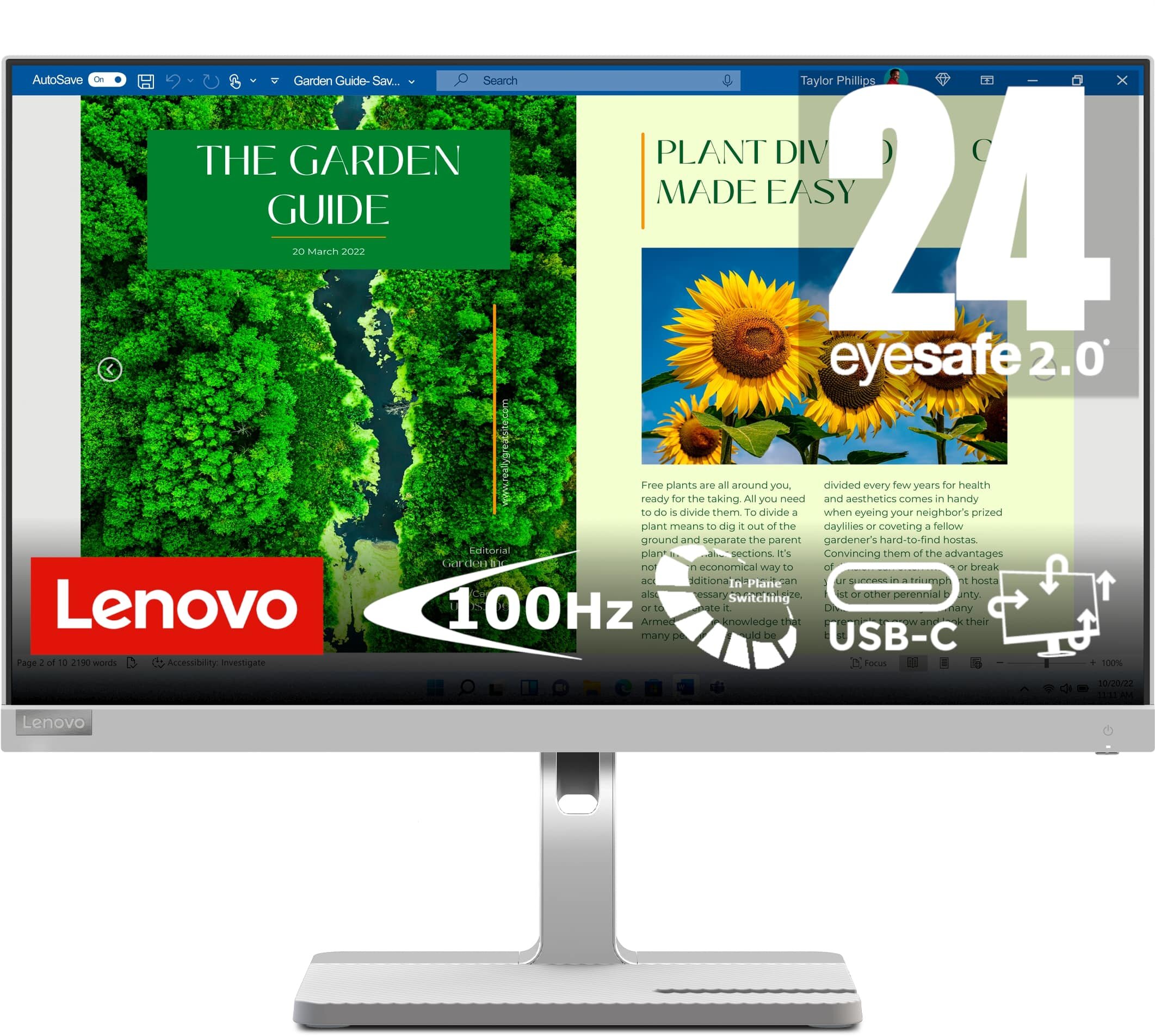 LENOVO L24m40 23.8" 1920x1080px IPS 100Hz 4 ms Monitor niskie ceny i