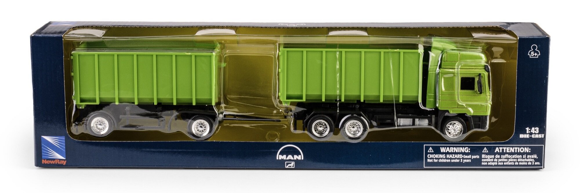 New-Ray Camion Benne MAN TGX Avec Grue 1:18 - 50cm - Jouet Collection