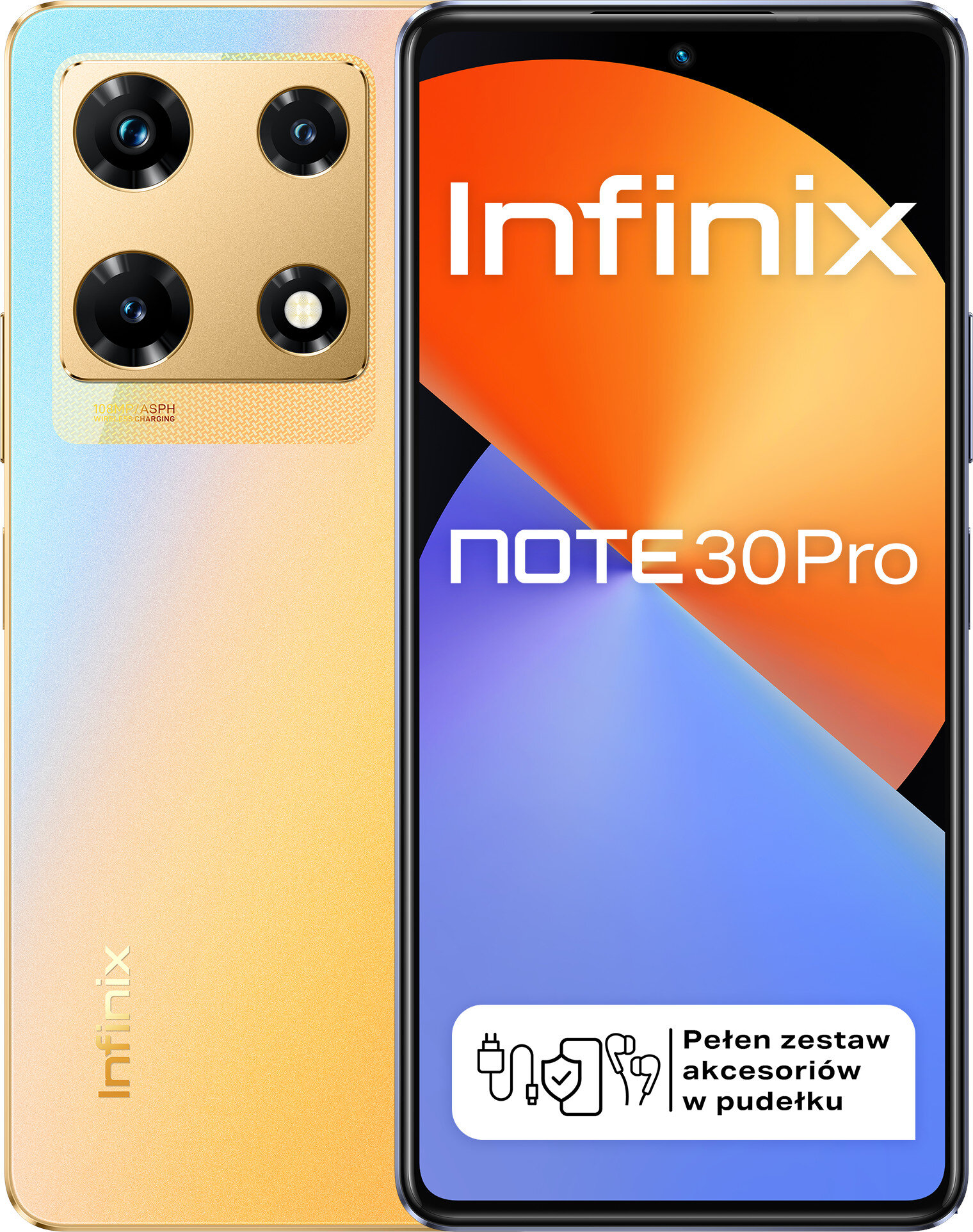 INFINIX Note 30 Pro 8/256GB 6.67" 120Hz Złoty Smartfon - niskie ceny i ...