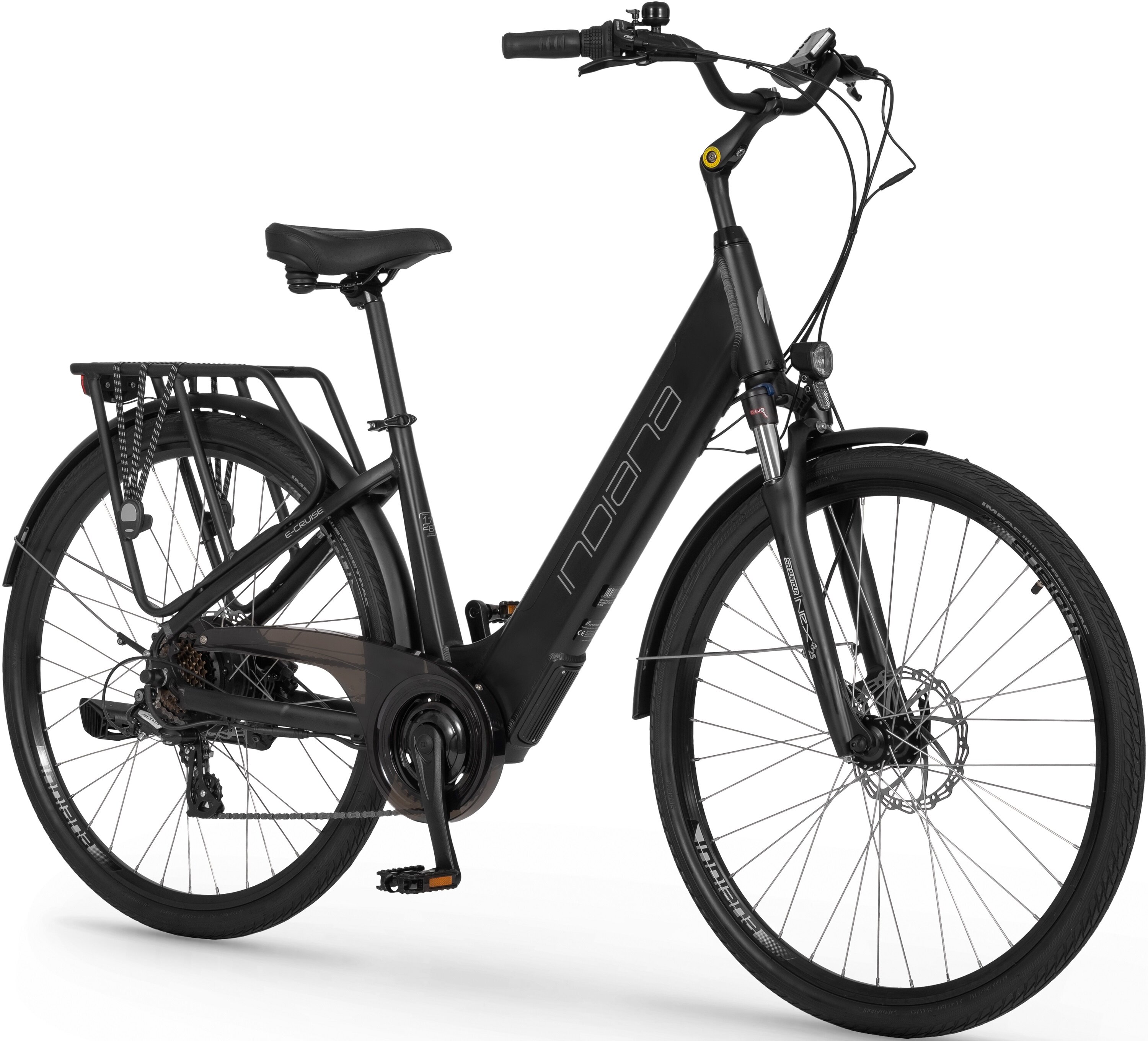 INDIANA ECruise D19 28 cali damski Czarny Rower elektryczny niskie