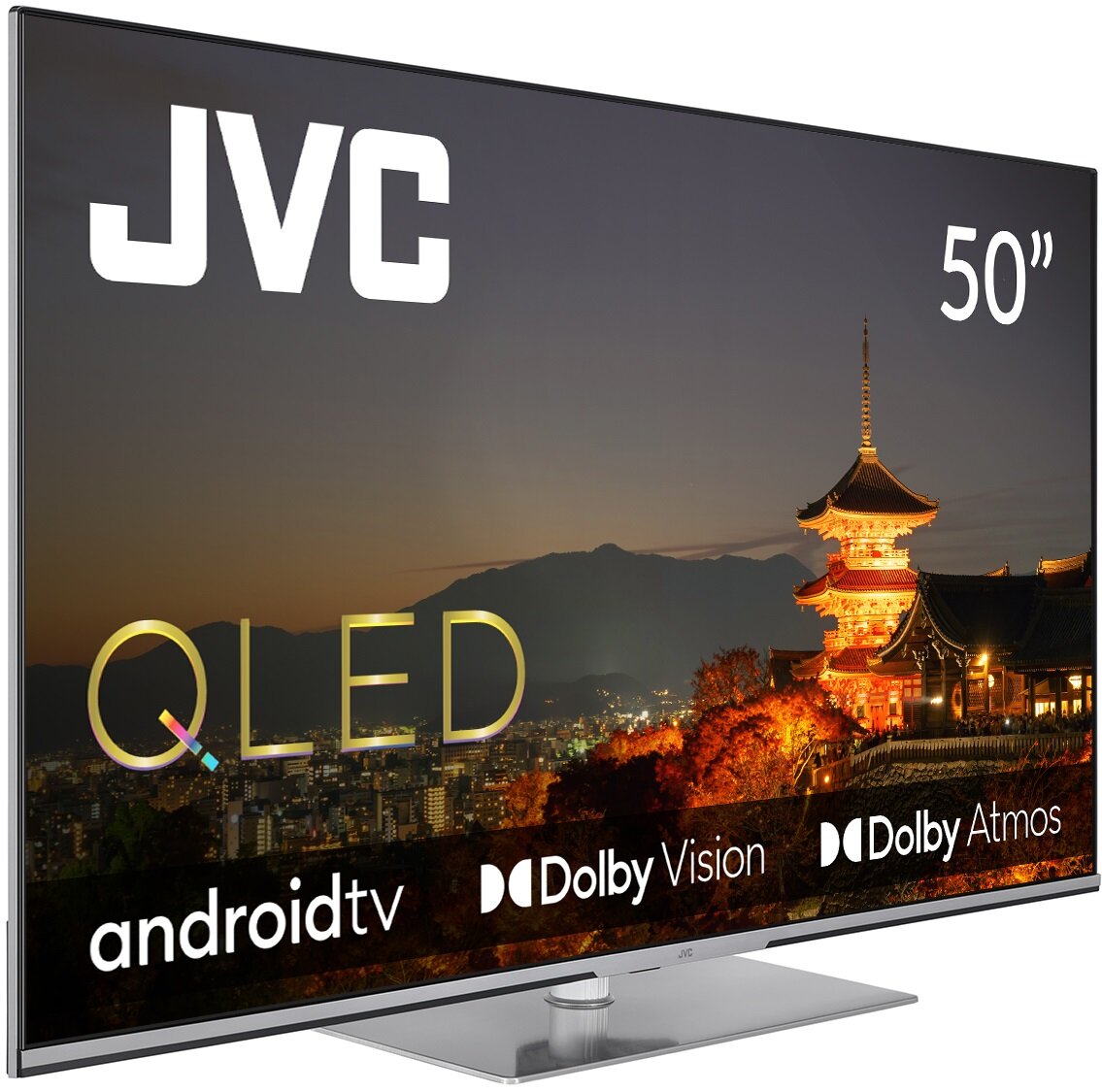JVC LT-50VAQ830P 50" QLED 4K Android TV Dolby Vision Dolby Atmos HDMI 2 ...