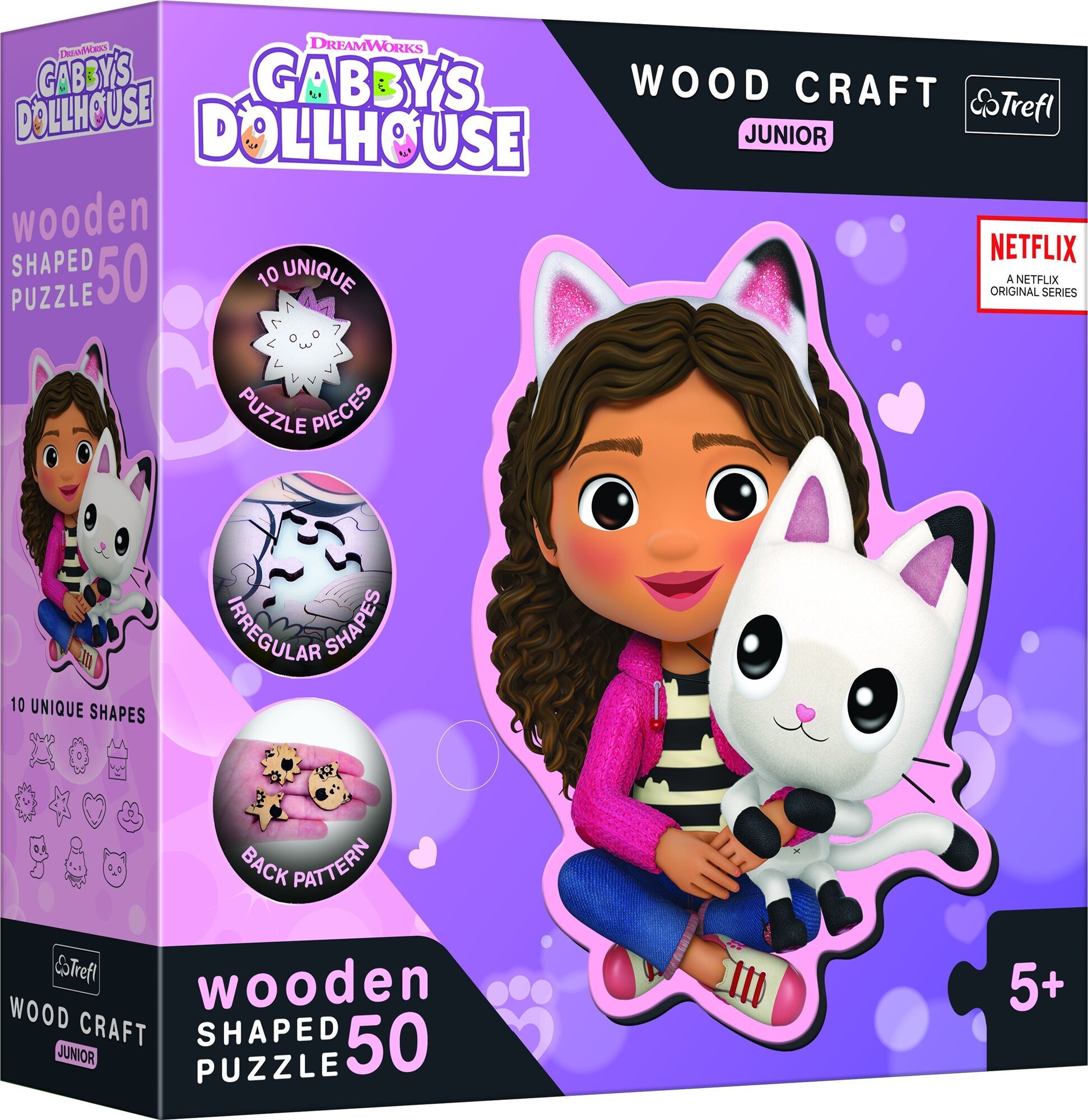 TREFL Wood Craft Junior Koci Domek Gabi Gabby i jej Kotek 20202 (50 ...