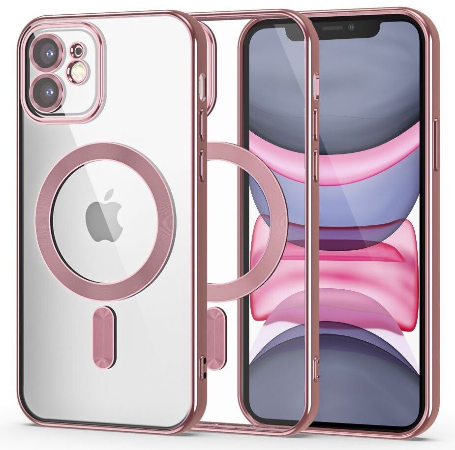 TECHPROTECT MagShine Magsafe do Apple iPhone 11 Różowe złoto Etui