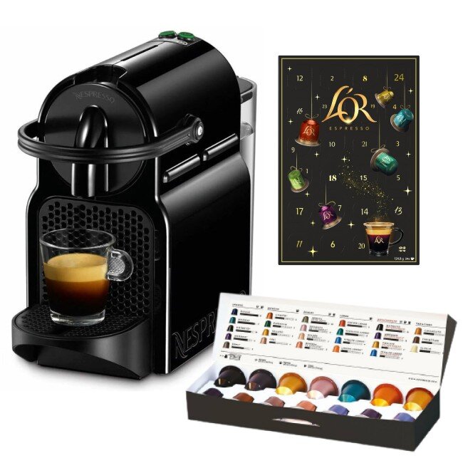 DELONGHI Nespresso Inissia EN80.B Czarny + Kapsułki L'OR Nespresso