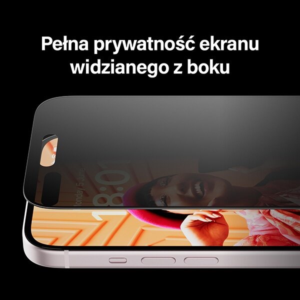 PANZERGLASS Ultra-Wide Fit Privacy do Apple iPhone 15 Pro Szkło