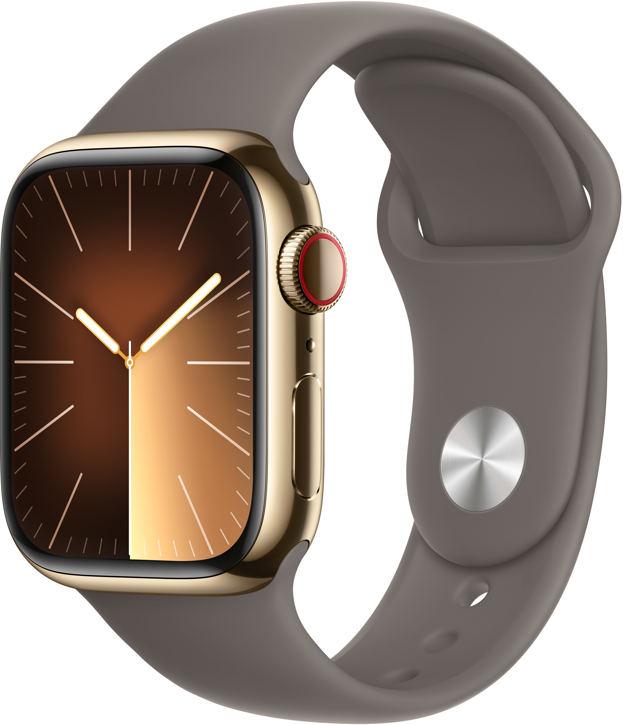 APPLE Watch 9 GPS + Cellular 41mm koperta ze stali nierdzewnej (złoty