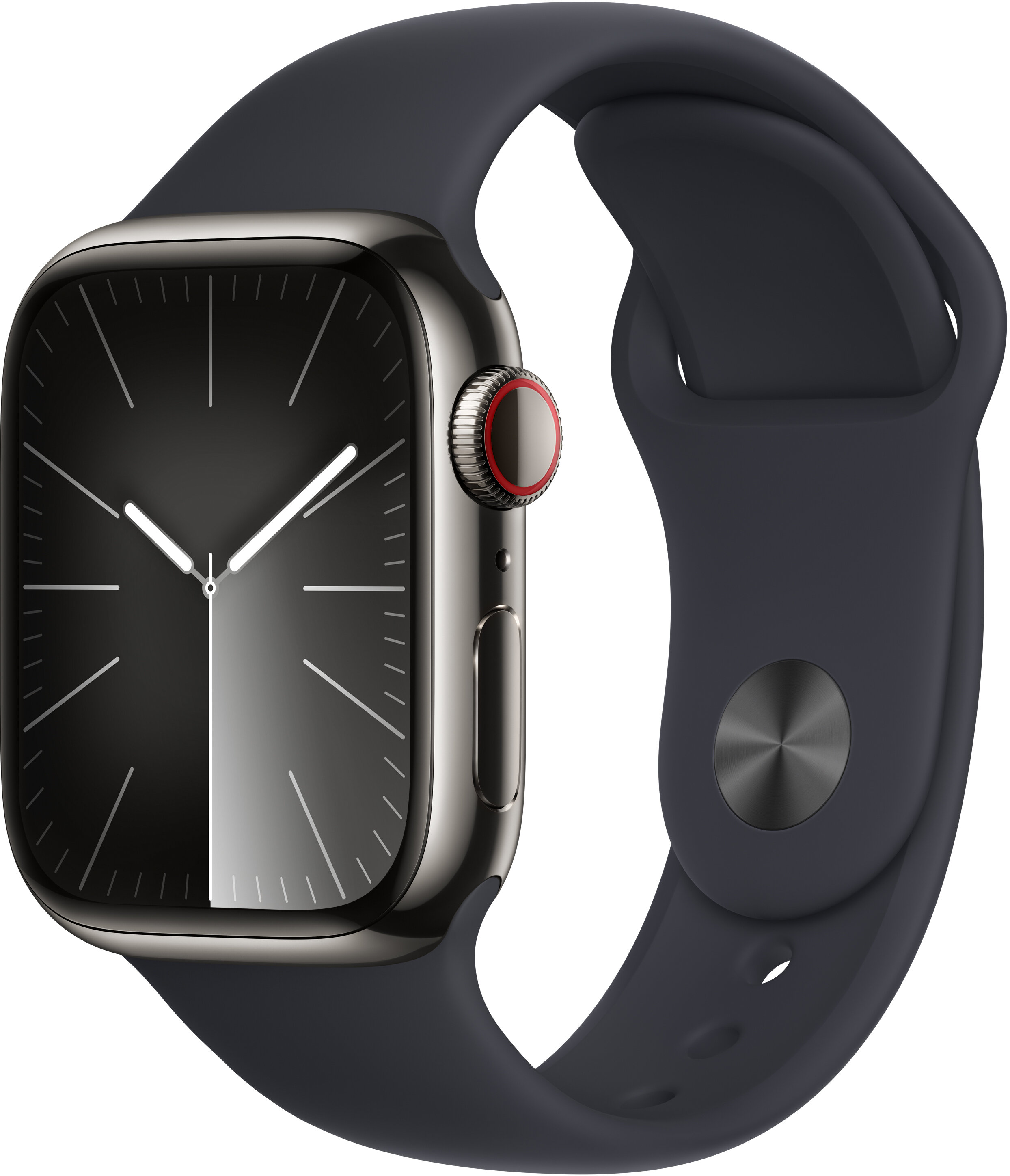 APPLE Watch 9 GPS + Cellular 41mm koperta ze stali nierdzewnej (mocny ...