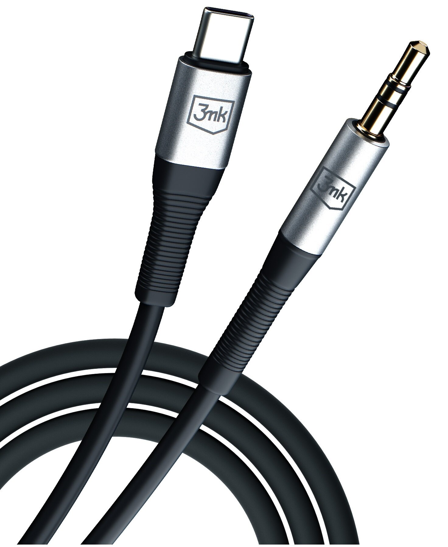 3MK Aux Cable 1 m Czarny Kabel USBC Jack 3.5 mm niskie ceny i opinie w Media Expert