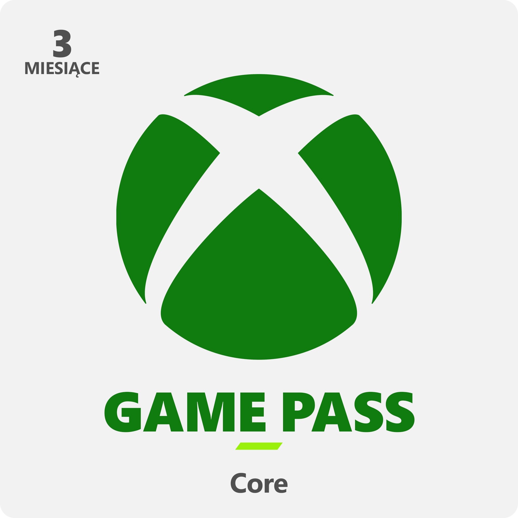 MICROSOFT Xbox Game Pass Core 3 miesiące Kod aktywacyjny niskie ceny