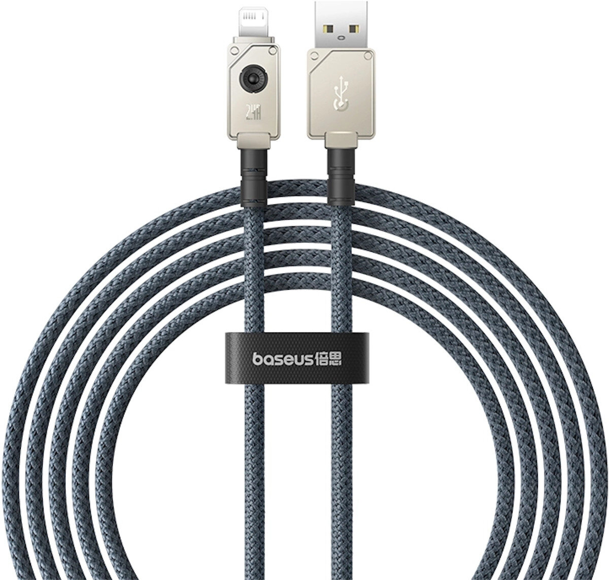 BASEUS Unbreakable 2 m Granatowy Kabel USB - Lightning - niskie ceny i  opinie w Media Expert