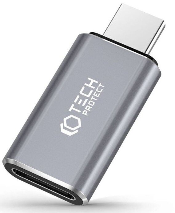 TECH-PROTECT UltraBoost Szary Adapter USB Typ-C - Lightning - niskie ...