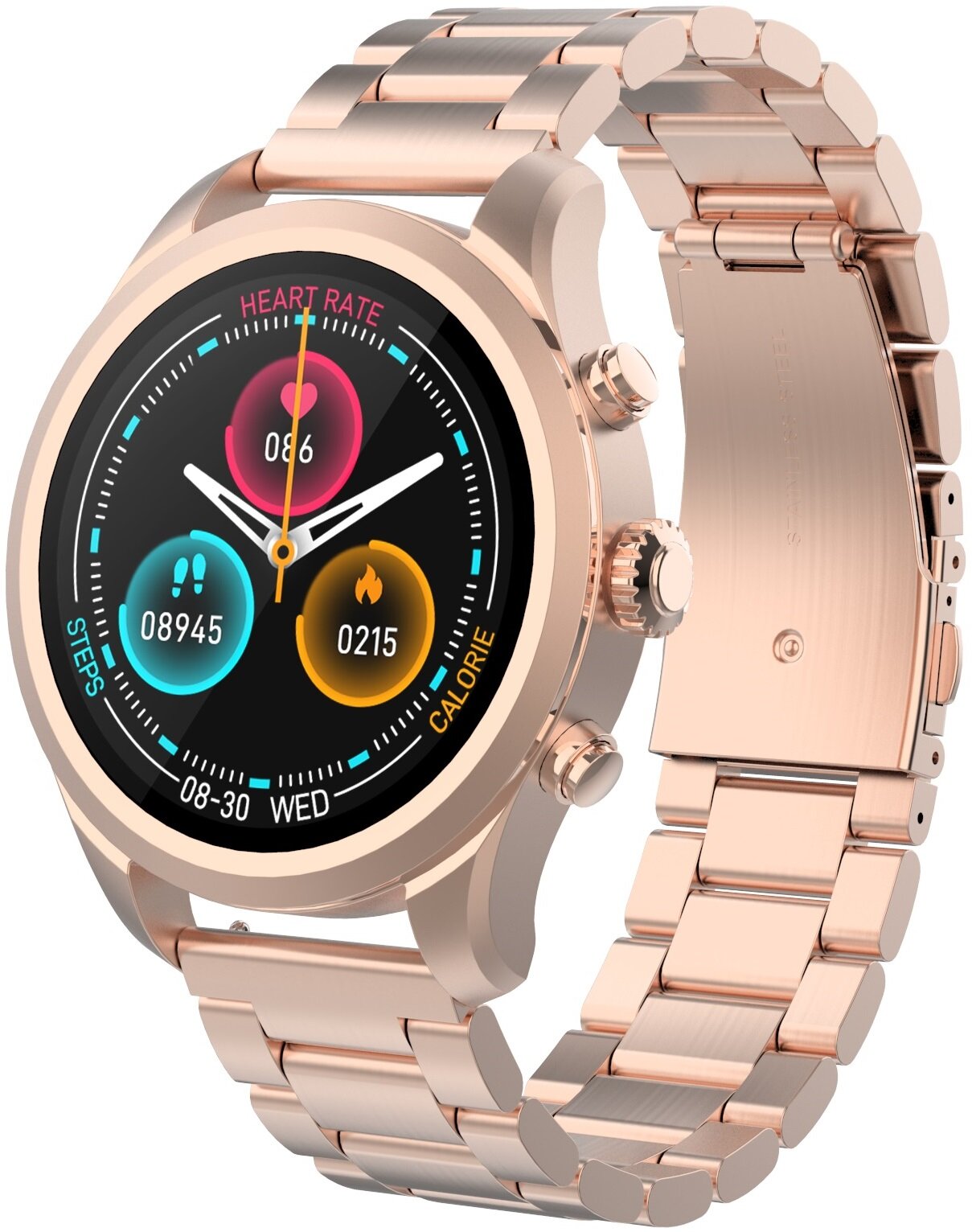 FOREVER Verfi SW-800 Złoty Smartwatch - niskie ceny i opinie w Media Expert