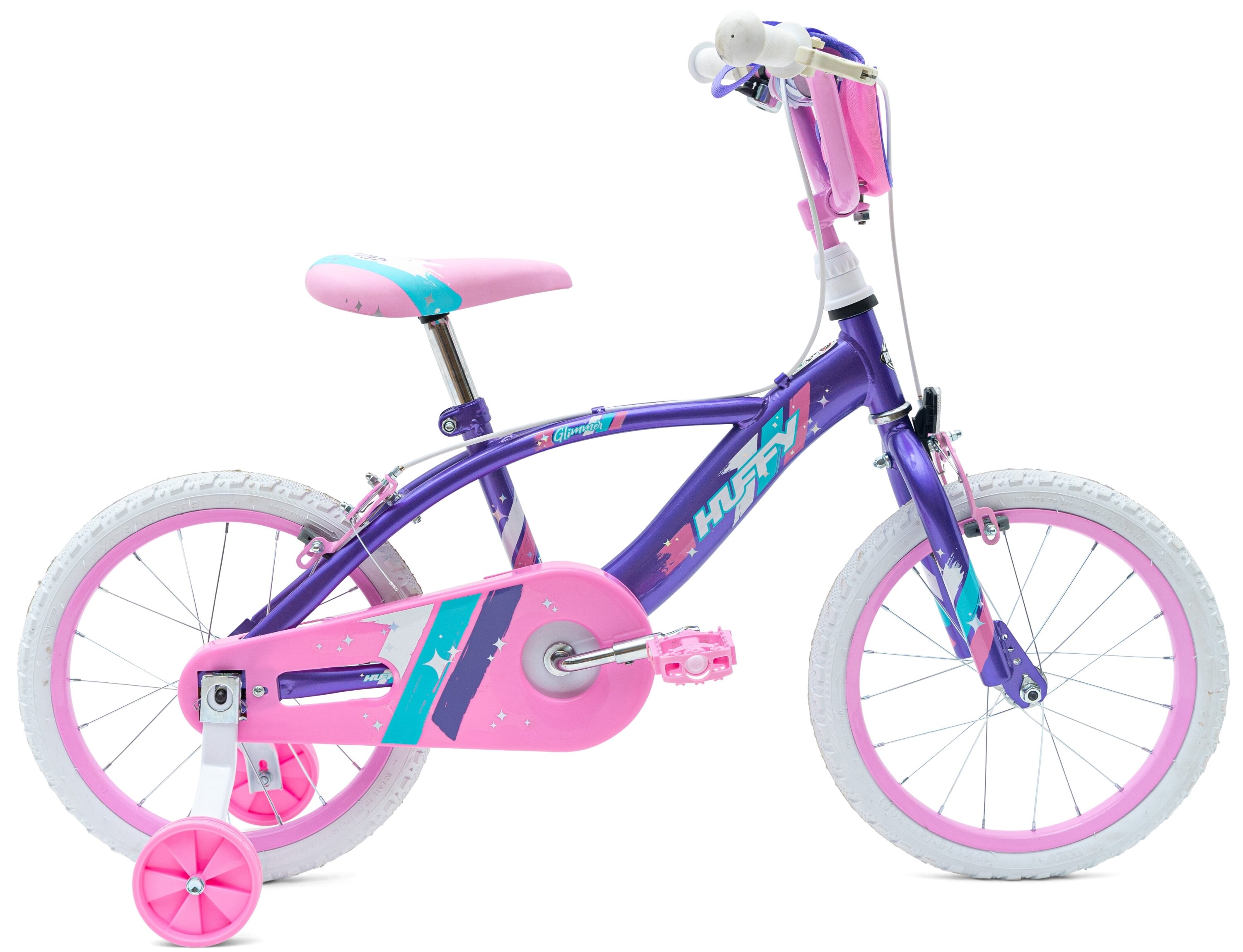 HUFFY Glimmer 16 cali dla dziewczynki Fioletowy Rower dzieci cy