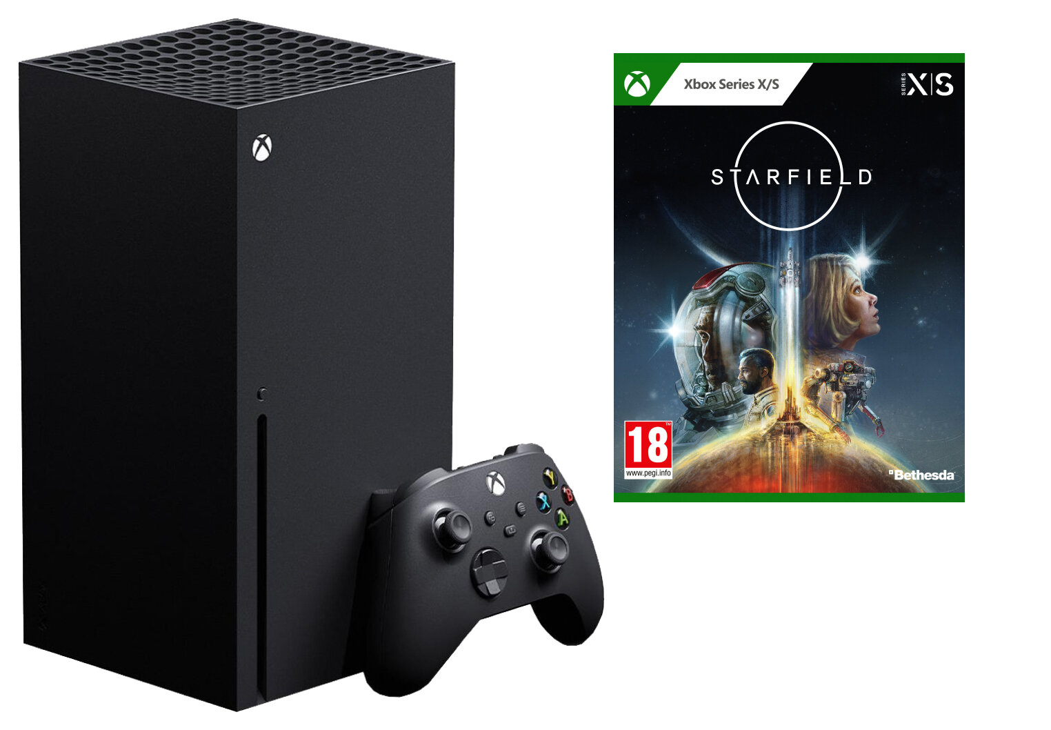 MICROSOFT XBOX Series X z napędem Bluray 4K UHD + Starfield Gra XBOX