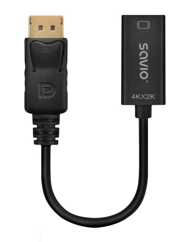 SAVIO AK62 0.2 m Czarny Adapter DisplayPort HDMI niskie ceny i