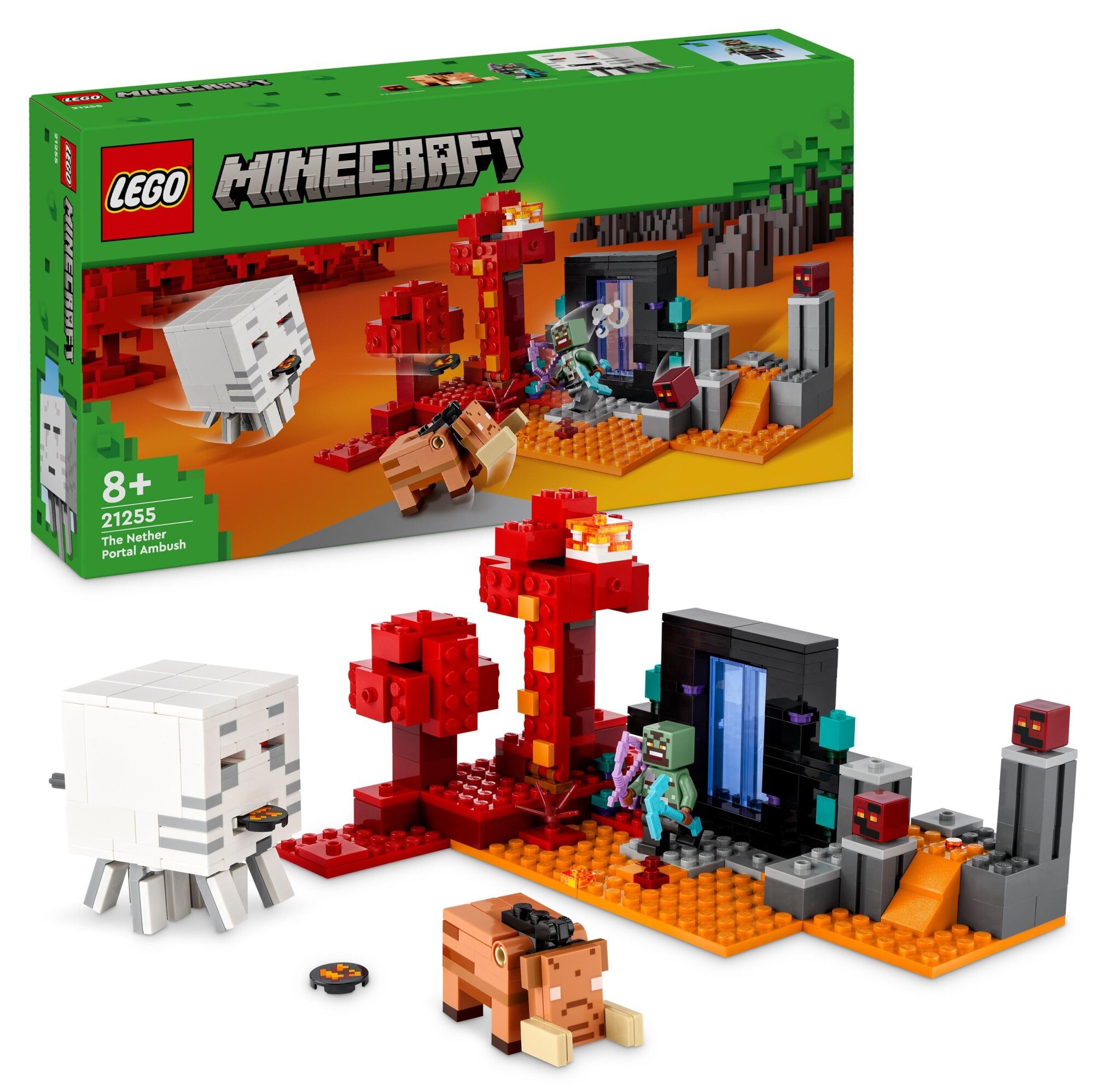 LEGO 21255 Minecraft Zasadzka w portalu do Netheru - niskie ceny i ...