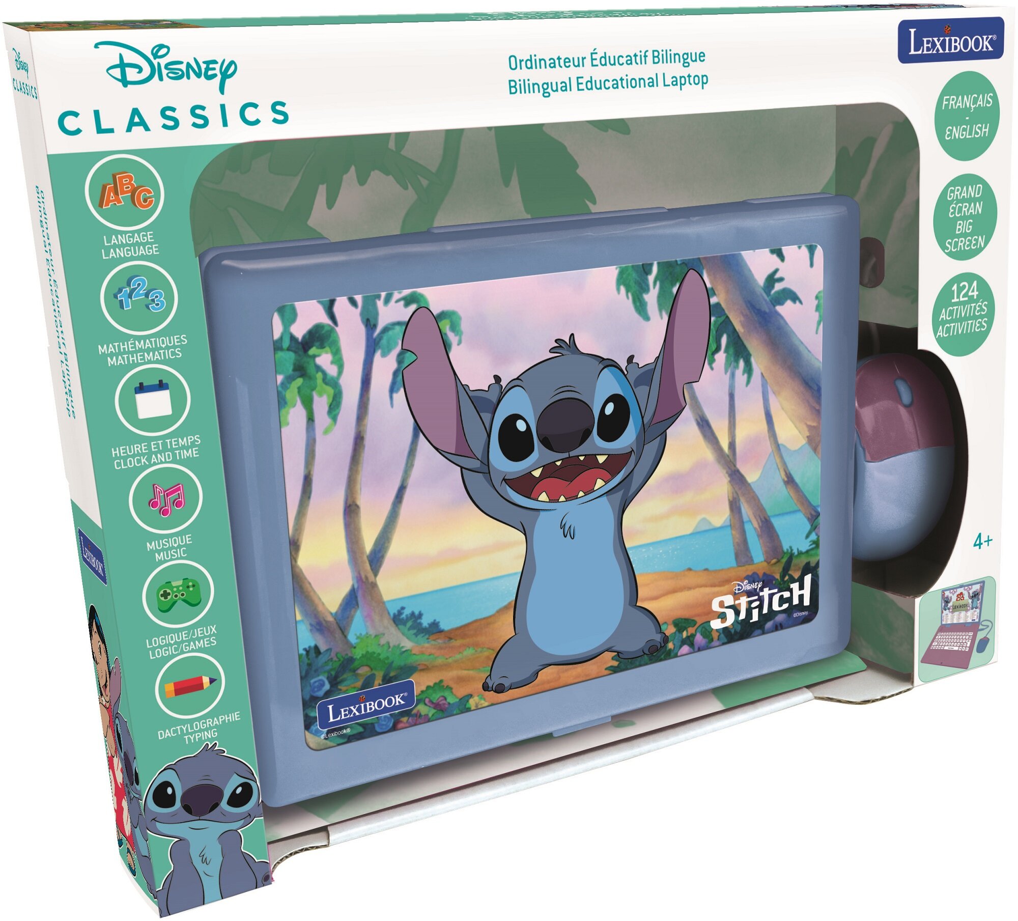 LEXIBOOK Disney Stitch JC598DI17 Zabawka laptop edukacyjny - niskie ...