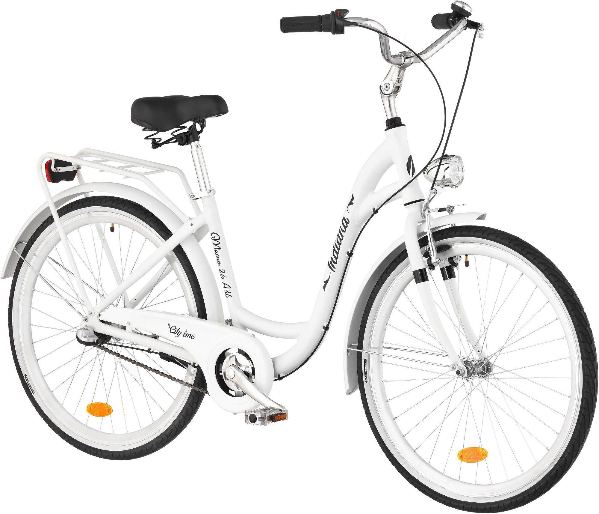 INDIANA Moena A3B 26 cali damski Biały Rower miejski niskie ceny i