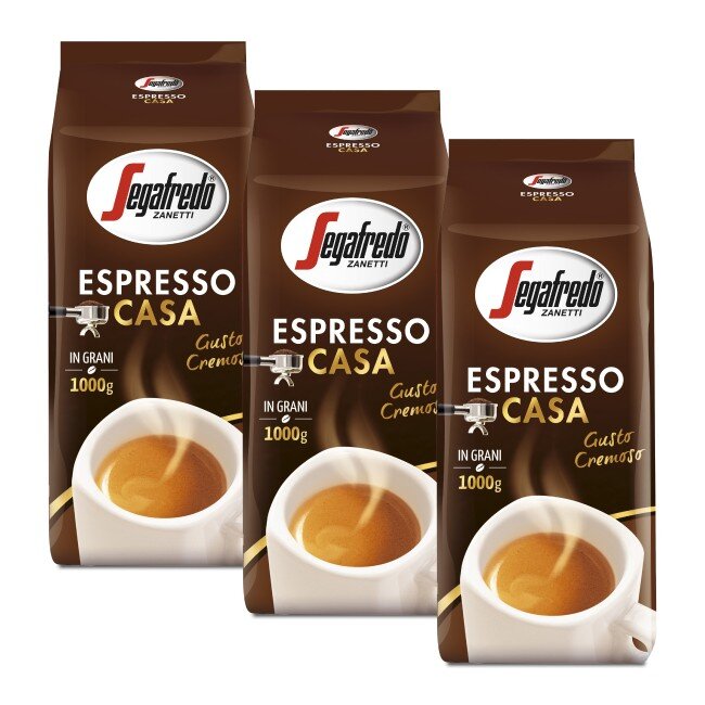 SEGAFREDO Espresso Casa 3 x 1 kg Kawa ziarnista niskie ceny i opinie w Media Expert