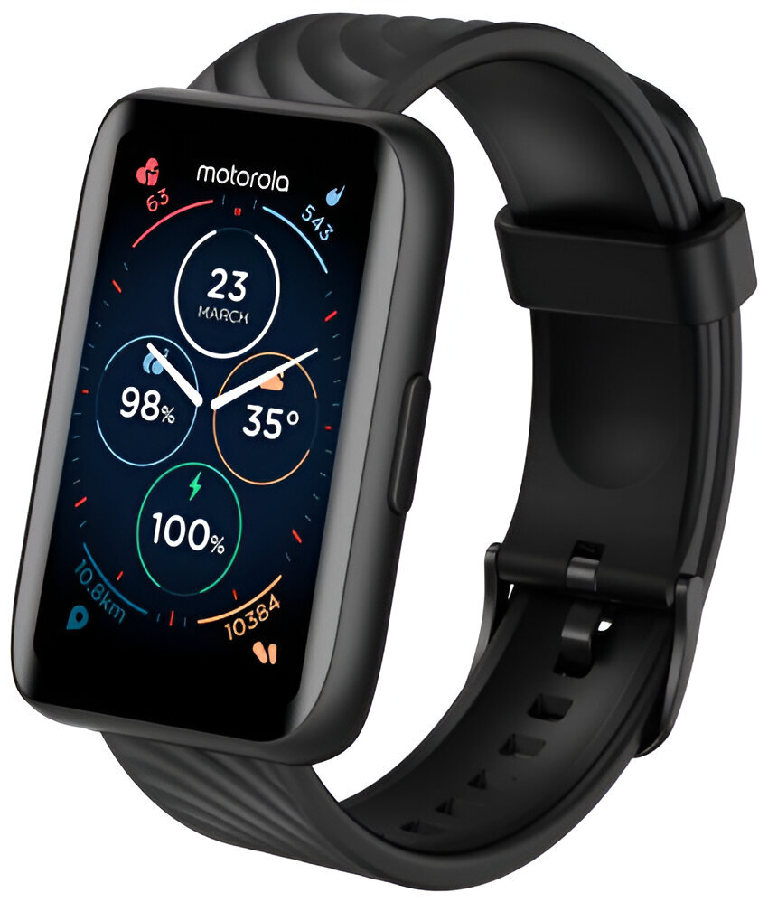 MOTOROLA Moto Watch 40 Czarny Smartwatch niskie ceny i opinie w Media