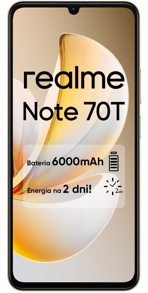 realme Note 70T 4GB/64GB ゴールド Smartfon REALME Note 70T 4/128GB 6.74” 90 Hz Złoty cena