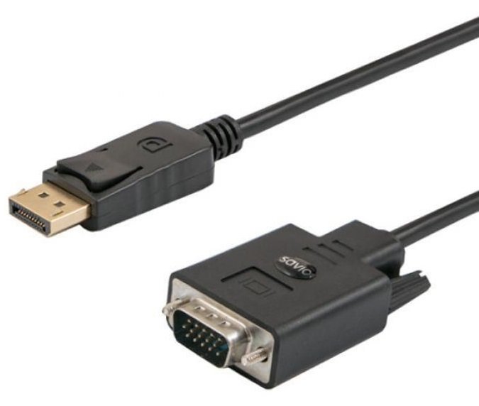 we Springboard hard Kabel DisplayPort - VGA SAVIO 1.8 m - niskie ceny i opinie w Media Expert
