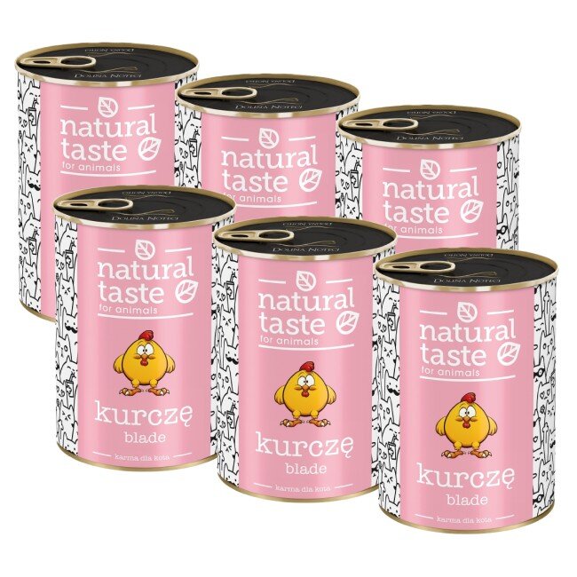NATURAL TASTE Kurcze Blade z kurczakiem 6 x 400 g Karma dla kota